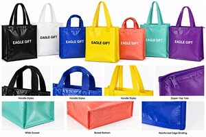 Sac de courses personnalisé en non-tissé laminé recyclé, grand format, pour supermarché, idéal pour les aliments - Product Image 3