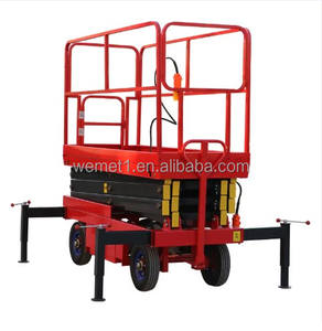 CE認証取得済みEN280モバイルシザーリフト、油圧式牽引式シザーリフトプラットフォーム（高所作業用） - Product Image 2