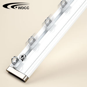 Rail de rideau ondulé en aluminium pour plafond, avec accessoires manuels et bande de glisse pour plis ondulés - Product Image 1