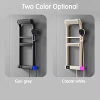 Panel de Ducha Termostático Color Gris Acero, Sistema de Ducha Multifunción con Pantalla Digital de Temperatura para Baño