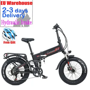 Rad Ride-bicicleta eléctrica con batería de litio, bici plegable de 1000w, para playa, nieve, 20 pulgadas x 4, 48v, 17A
