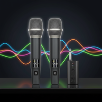 Microphone sans fil professionnel Aidi 2.4G à condensateur métallique avec connecteur 3,5 mm, portable pour KTV, scène, utilisation intérieure et extérieure
