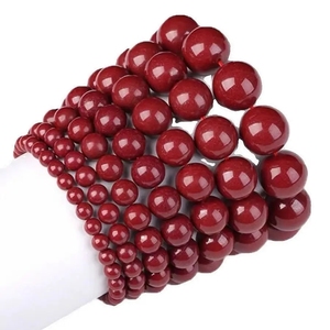 Fashionable Promotional 6mm 8mm 10mm 12mm <strong>Red</strong> crystal Bbeaded <strong>Bracelet</strong> Natural Stone <strong>Beads</strong> - Product Image 3