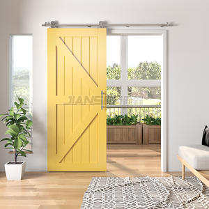 Système de porte coulissante en acier inoxydable, kits de quincaillerie pour porte coulissante de grange, système de roulettes coulissantes, accessoire - Product Image 6