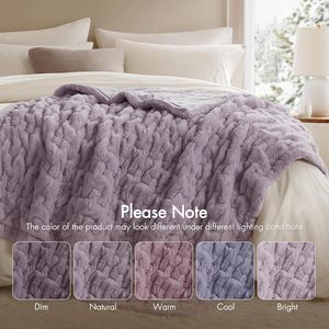 Manta de Piel Sintética de Lujo <span class=keywords><strong>Madison</strong></span> Park, Suave y Acogedora, de Pelo Largo y Cepillado para Cama, Sofá o Sillón - Product Image 4