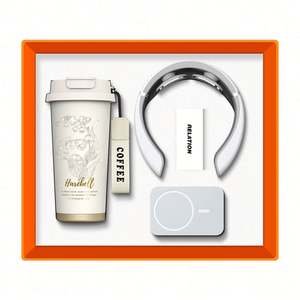 Juego de Regalo Personalizable de Taza de Café de Acero Inoxidable de 500 ml con Masajeador de Cuello, Empaque en Caja de Color Personalizada para Promociones - Product Image 3