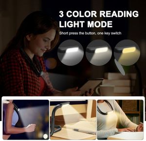 Đèn đọc sách cổ ngỗng có thể gập lại, đèn sách LED có thể sạc lại với độ sáng có thể điều chỉnh để bảo vệ mắt - Product Image 2