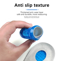Inserts de chaussures demi-taille en silicone confortables pour le sport Semelles de coussin de talon en gel Soins des pieds lavables pour l'absorption des chocs Soulagement de la douleur au talon