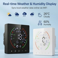 Termostato Inteligente Wifi Tuya para Calefacción por Suelo Radiante Eléctrico, Caldera de Gas, Control de Temperatura Programable Semanal con Pantalla LCD
