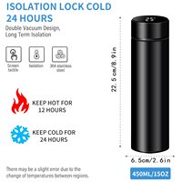 Termo Inteligente de Acero Inoxidable 304 con Pantalla Digital de Temperatura, Botella de Agua, Logotipo Personalizado, Vaso de Negocios, Regalo