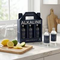 Boîte d'emballage pour boissons en papier kraft écologique, logo personnalisé, porte-bouteilles de jus 4 pièces avec poignée