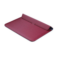 Housse pour ordinateur portable 15 pouces en cuir lisse avec logo personnalisé Housse pour ordinateur portable à rabat pour 11 "13" pouces Mackbook