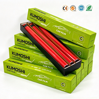 Films de protection de peinture (PPF) KUMOSHI TPU couleur rouge Ferrari 1,52*15m 7,5mil anti-UV avec technologie Air Release pour carrosserie complète OEM ODM personnalisable
