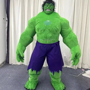 Reuzenheld Mascotte Groene Hulk Staand Fel Kostuum 2M/2.6M/3M Opblaasbaar Gigantisch Mascottekostuum