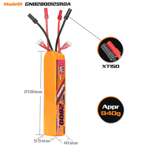 แบตเตอรี่ลิเธียมโพลิเมอร์ GNB GAONENG 2800mah 12S 44.4V 100C 200C XT150 สำหรับเครื่องบินบังคับวิทยุ RC  คลาส 500 ถึง 600 สำหรับเฮลิคอปเตอร์ไฟฟ้า - Product Image 3