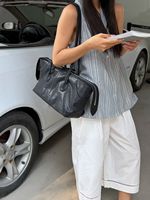 Sac à bandoulière décontracté pour femme en cuir de vachette tanné végétal, élégant, durable et léger, sac de bras