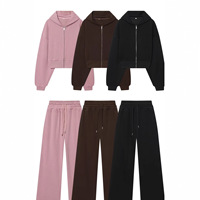 Ensemble décontracté respirant en polyester pour femme, coupe régulière, couleur unie, style européen et américain, collection printemps-automne, vente en gros pour le commerce extérieur