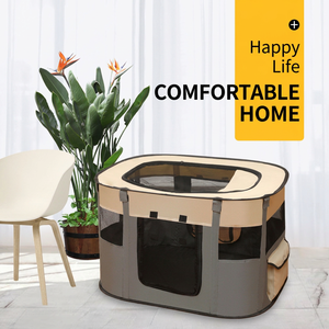 Casa de Juegos Portátil para Mascotas, Plegable, de Malla, para Perros y Gatos, Transpirable, para Interiores y Exteriores, con Bolsillo de Almacenamiento - Product Image 1