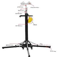 Marco de aluminio ligero con manivela manual Soporte de elevación de rendimiento resistente de 5,5 Metros Soporte de luz de escenario con manivela de aluminio