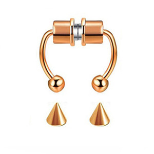 Anillo de nariz Jachon, aleación reutilizable, herradura, Aro sin perforación, joyería, pezón magnético, nariz, <span class=keywords><strong>lengua</strong></span>, Piercings - Product Image 4