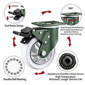 Rigid Caster 1000 Capacity 500 Heavy Duty Industrial Grade Premium Quality Construction Commercial Grade Durability Set Set - Product Image 5