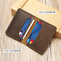 Nouveau Portefeuille Court en Cuir Véritable pour Homme Style Vintage Crazy Horse – Porte-Cartes Minimaliste Durable Fabriqué en Chine pour Usage Quotidien