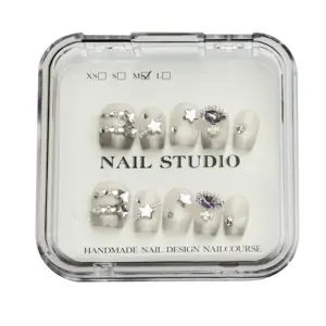 New Products best selling On Nails Art Nails Salon Glossy Medium Artificial Fingernails For Daily Wearing Fake Nail