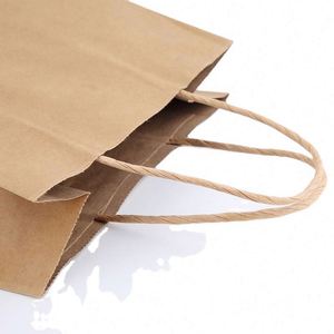 Bolsa de Papel Reciclado Marrón con Logotipo Personalizado Impreso, para Comida para Llevar, Panadería, Galletas, Compras, Bolsa de Papel Kraft, Novedad 2026 - Product Image 6