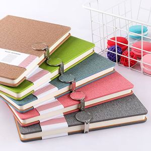 Linen Grain Soft Touch Custom Logo Printing Brand <b>Notebook</b> Pu Hardcover A5 Cahier With Box - Product Image 3