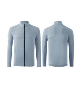 Chaqueta Deportiva Azul de Tejido Softshell, Cuello Alto, Cierre Completo, Resistente al Viento, Impermeable y Transpirable, para Correr - Product Image 6