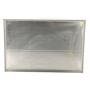 Creative Food High Quality 0.8mm Carbon Steel Pizza Oven <b>Pan</b> Tray Non-Stick Surface Perforated Pizza <b>Pans</b> With Silicone Handle - Product Image 4