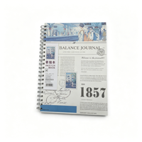 WENZHANG Carnet de croquis vierge à spirale, style japonais, couverture en carton blanc, dos en carton gris, 80 pages, cadeau pour carnet de notes