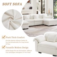 Sofá Seccional Modular Plegable Moderno Tipo Nube para Sala de Estar, Sofá Cama con Almacenamiento en Forma de U, Terciopelo, 4 Cojines Lumbares