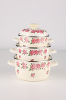 Luhong Happiness Classic Enamel Pot Double-Handled Cover Mini Hot Pot Baby Food Soup Pot Carbon Steel Bottom Gas Sustainable