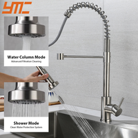 Robinet de cuisine en acier inoxydable, nouveau modèle, cascade moderne, simple, quatre modes de commutation, sortie d'eau chaude et froide
