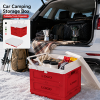 Produit tendance : Boîte de rangement pliable pour camping, boîte de rangement pour voiture avec poignée, organisateur de coffre portable, boîte de rangement pour voyage d'hiver en voiture
