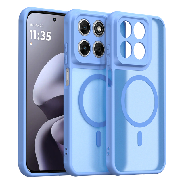 For Motorola Moto G77 Phone Case Magnetic Matte TPU PC Shockproof Protective Case
