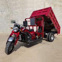 Triciclo de carga de gasolina de 4 tiempos con capacidad de carga de 2000kg Triciclo de motocicleta de cinco ruedas con agricultura de autodescarga