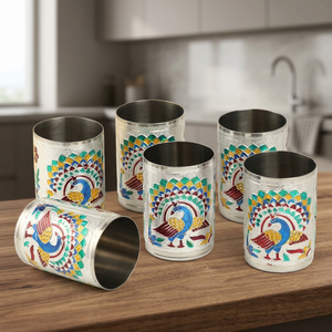 Vaso Reutilizable de Acero Inoxidable con Diseño de Pavo Real Oriental para Fiestas, Regalo para Adultos - Product Image 4