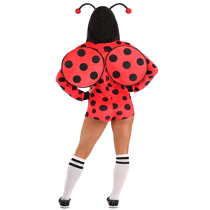 Costume de cosplay de coccinelle pour adulte, ensemble rouge et noir, combinaison de mascarade animale pour la danse sur scène, écologique, personnalisable - Product Image 2