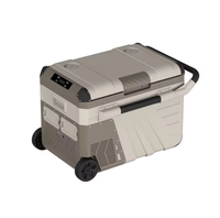 Glacière isotherme portable en plastique de grande capacité (35 L), résistante à l'eau, durable, avec roues, pour la pêche