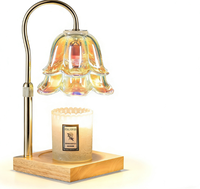 Lampu Pemanas Lilin Kaca Grosir, Pengatur Waktu, Peredup, Dapat Disesuaikan untuk Lilin Modern