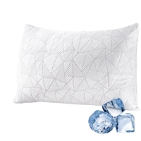 Oreiller rafraîchissant en mousse à mémoire de forme déchiquetée réglable, taille Queen, housse lavable, certifié CertiPUR-US, en stock
