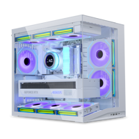 Gabinete para PC Gamer Lian Li O11D Mini V2 Negro, Vista al Mar, Metal, Vidrio Templado, Torre Completa ATX, Chasis para Refrigeración Líquida DIY