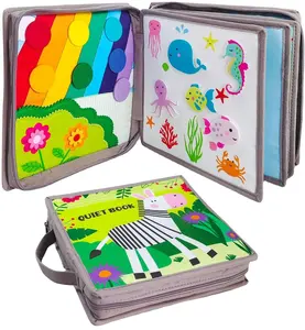 Los niños educativos fieltro actividad ocupado libro Niños sensorial Montessori ocupado libro fieltro personalizado