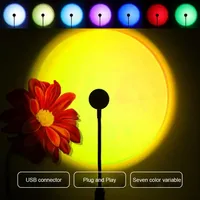 Lampe de sol LED Sunset, lumière de nuit moderne RGB pour les fêtes, lampe Sunset / projecteur de lumière Sunset