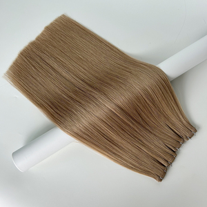 <span class=keywords><strong>Colore</strong></span> Marrone <span class=keywords><strong>Chiaro</strong></span> # 6 Trame Invisibili Super Double Drawn Genius Wefts 18in 20in 22in Extension di Capelli Vergini Non Trattati con Cuticole Intatte - Product Image 1