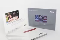 Brochure vidéo LCD avec logo personnalisé, livret promotionnel pour entreprises, boîte d'emballage avec écran LCD, carte vidéo