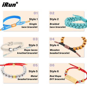 Pulsera de Cuerda Trenzada Hecha a Mano <span class=keywords><strong>IRun</strong></span> Personalizada para Béisbol, Fútbol, Hockey y Otros Deportes, Ajustable - Product Image 3