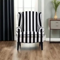 Canapé une place de style rétro américain et français, fauteuil rembourré en tissu pour salon et chambre à coucher, usage de loisirs